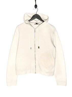 Louis Vuitton 2020 Ivory "Trunks & Bags" Print Zip-up Hoodie